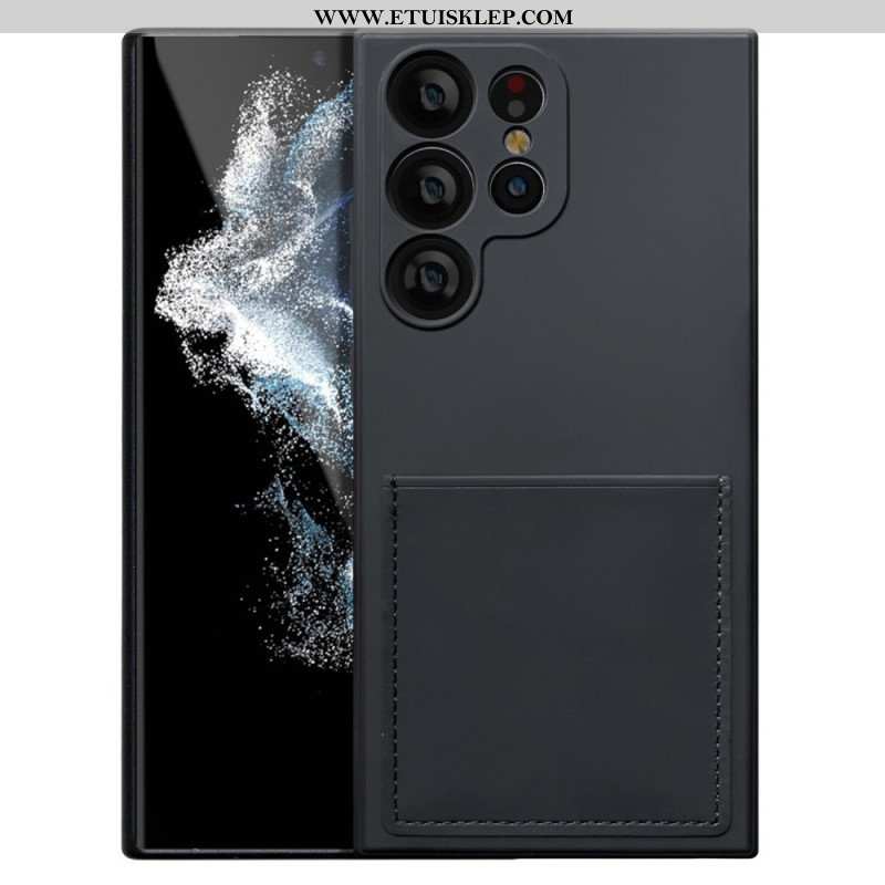 Etui do Samsung Galaxy S23 Ultra 5G Posiadacz Karty Z Płynnego Silikonu